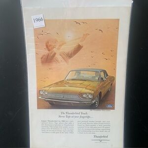 Vintage 1966 Ford Thunderbird Stereo Tape at Your Fingertips Ad Advertisement